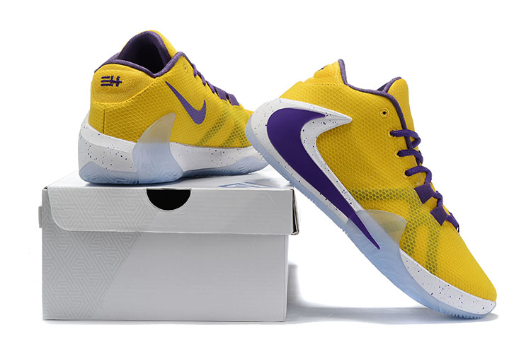 2020 Men Nike Freak 1 Yellow Purple White Shoes